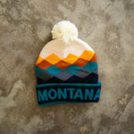 Montana Diamonds Pom Beanie - Berry/Navy