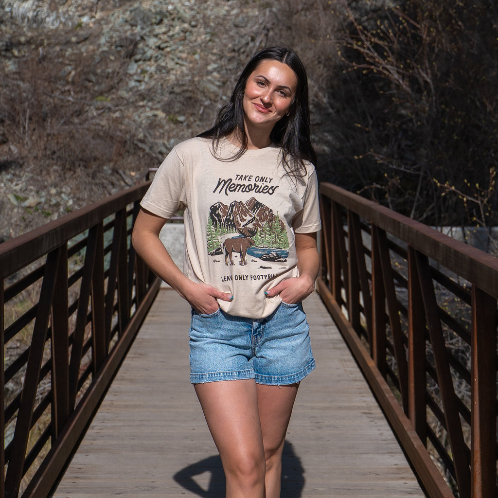Take Only Memories Unisex Tee - Sand - The Montana Scene