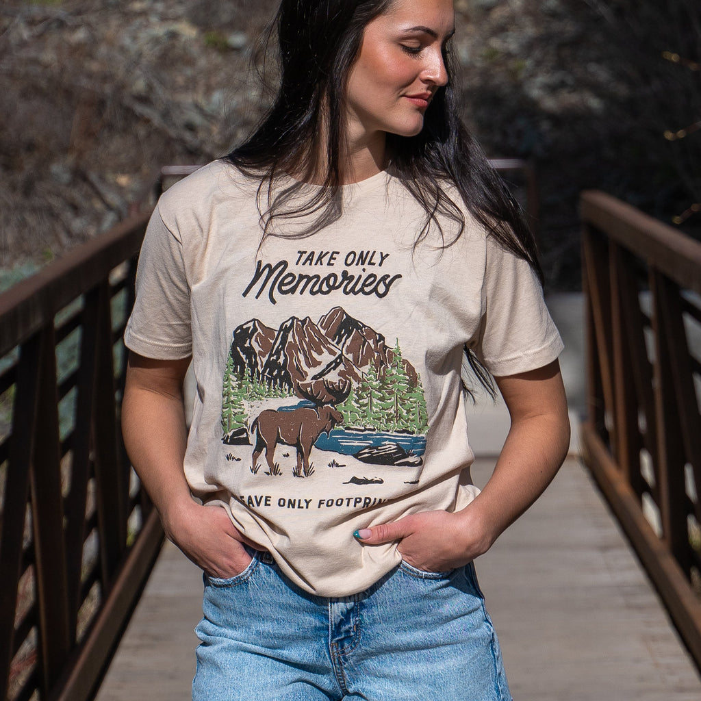 Take Only Memories Unisex Tee - Sand - The Montana Scene