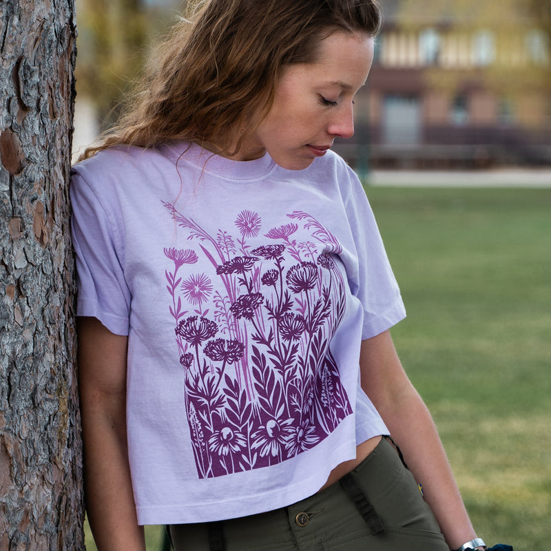 Wild Field Ladies Boxy Tee - Orchid