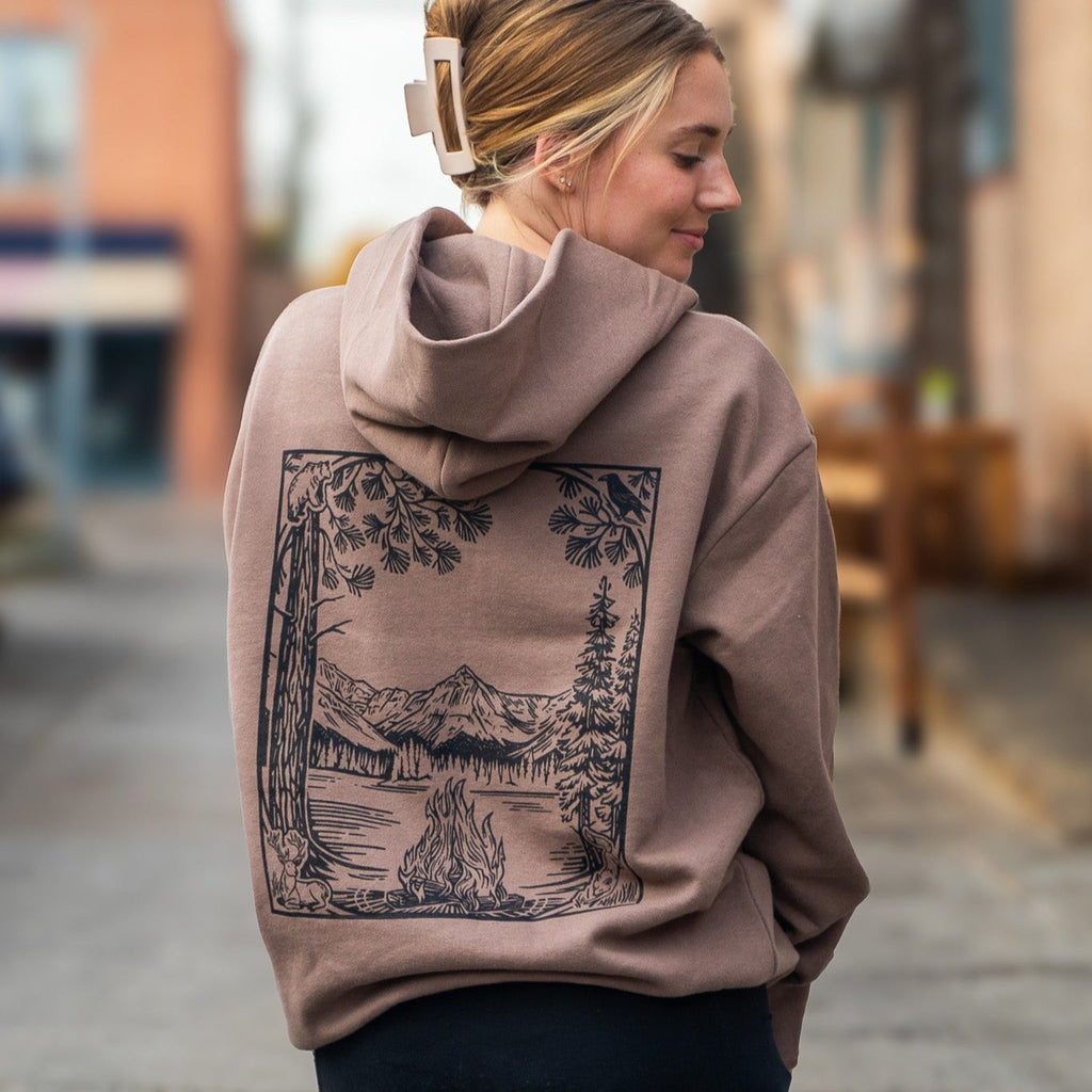 Fireside Unisex Hoodie - Clay - The Montana Scene