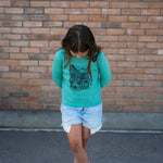 Flower Meadow Toddler Pullover - Saltwater