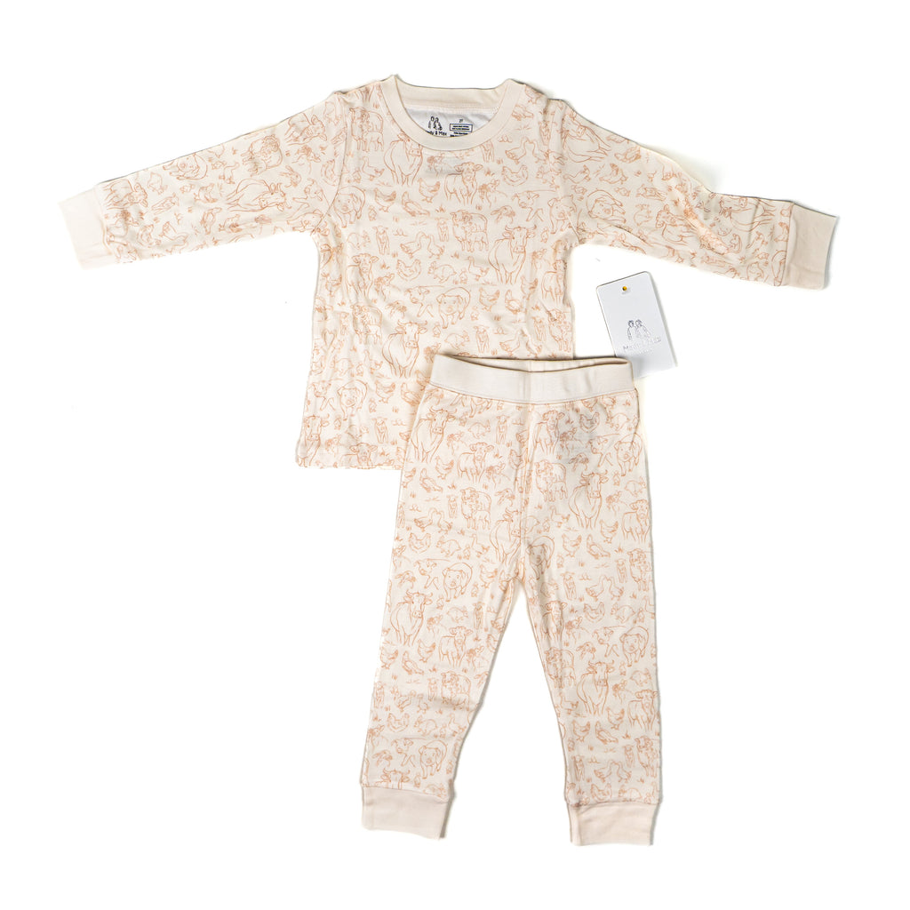 2 Piece Farm Animal PJ's - The Montana Scene