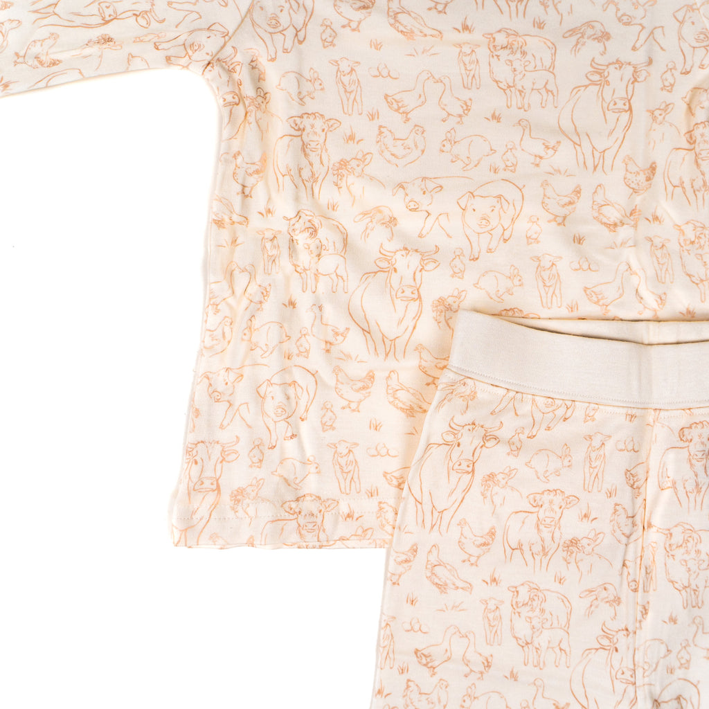 2 Piece Farm Animal PJ's - The Montana Scene