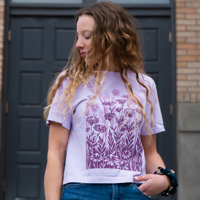 Wild Field Ladies Boxy Tee - Orchid