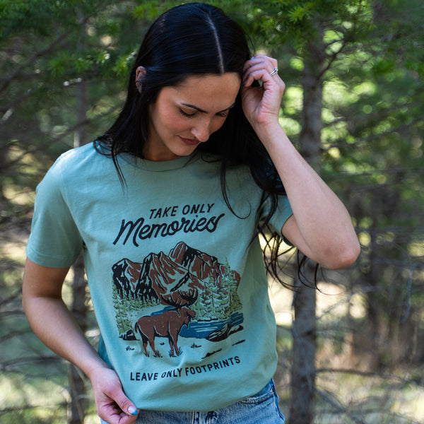 Take Only Memories Unisex Tee - Sage - The Montana Scene