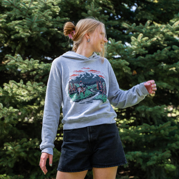 Take Me Home Ladies Hoodie - Athletic Heather - The Montana Scene