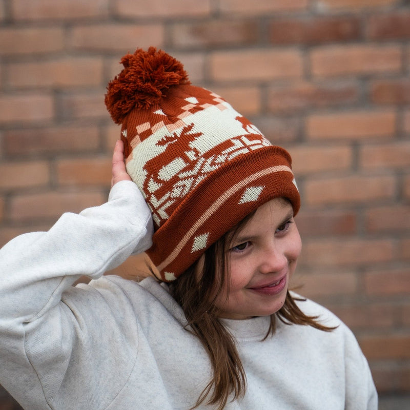 Moose Kids Beanie - Brown