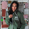 Montana Three Tree Unisex Zip Hoodie - Military Green