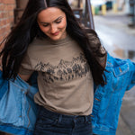 Mountain Sketch Unisex Tee - Faded Brown