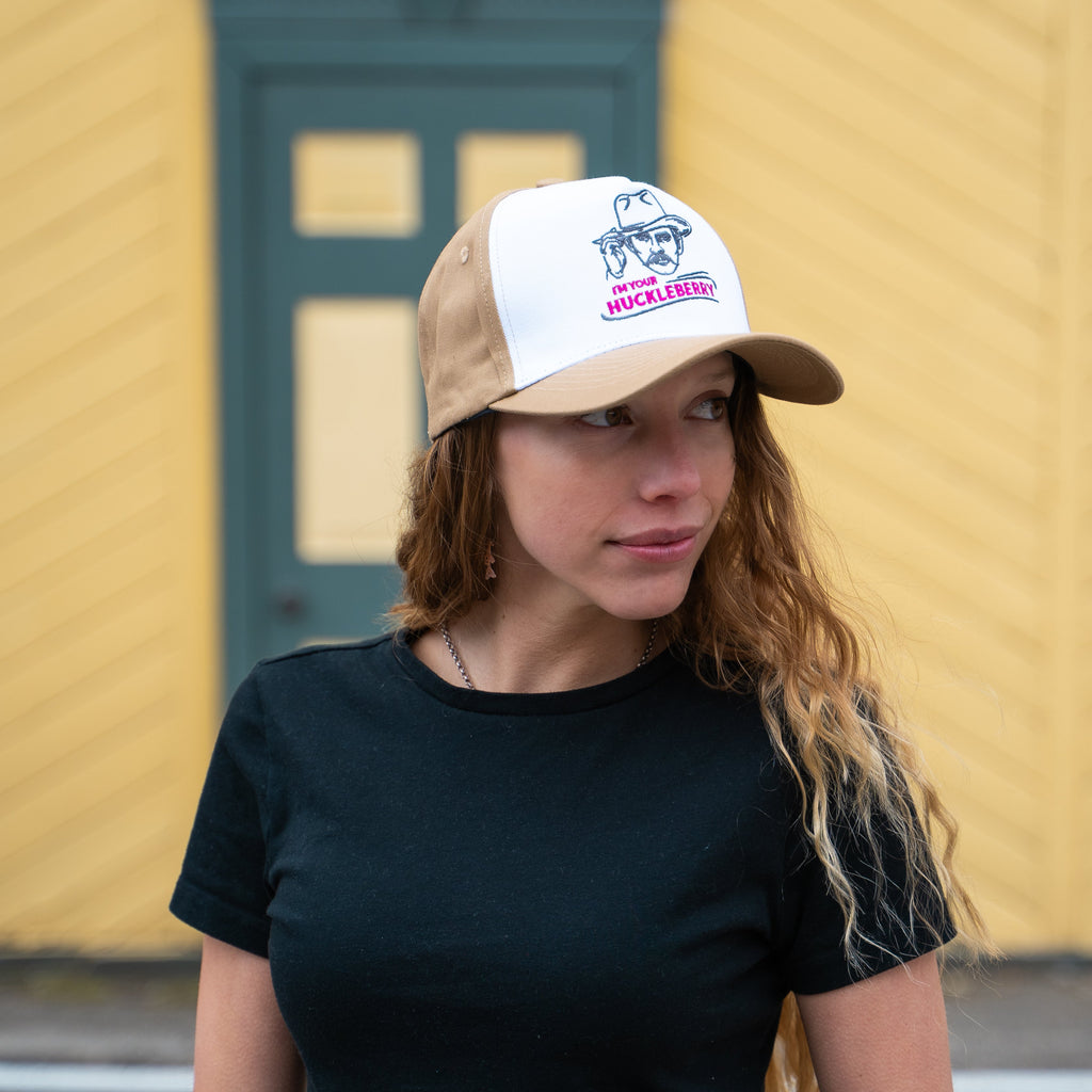 I'm Your Huckleberry Trucker - Khaki/White - The Montana Scene