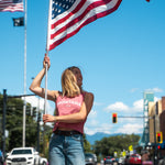 Montana USA Ladies Crop Tank - Paprika