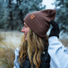 Three Tree Foldover Beanie - Brown - The Montana Scene