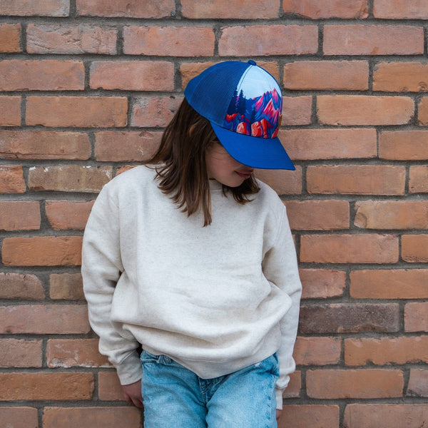 Rocky Mountains Kids Trucker - Blue - The Montana Scene