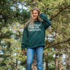 Just Here for the Mountains Unisex Pullover - Forest - The Montana Scene