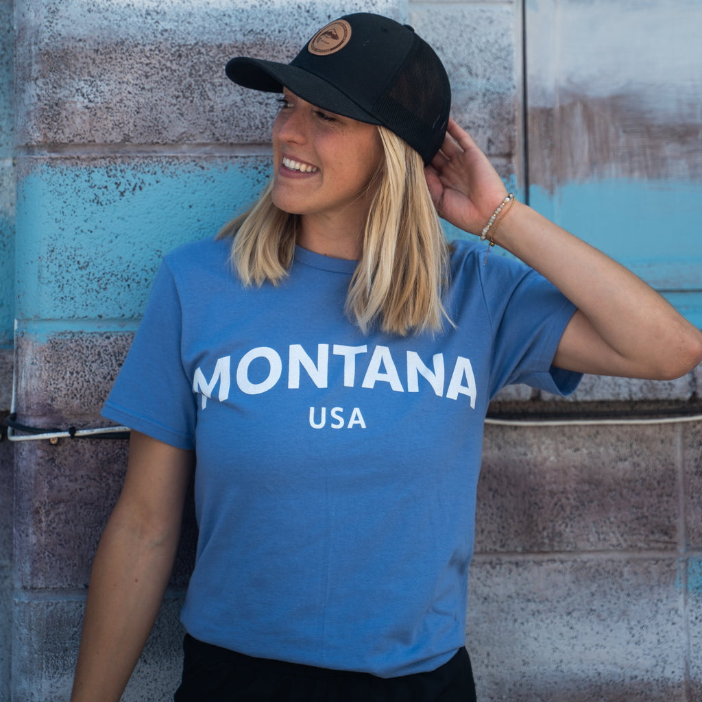 Montana USA Unisex Tee - Denim - The Montana Scene