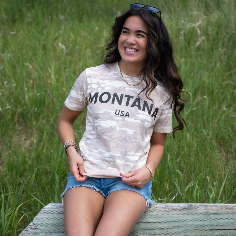 Montana USA Unisex Tee - Natural Camo