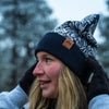 Daisy Fold Over Beanie - Orange/Black - The Montana Scene