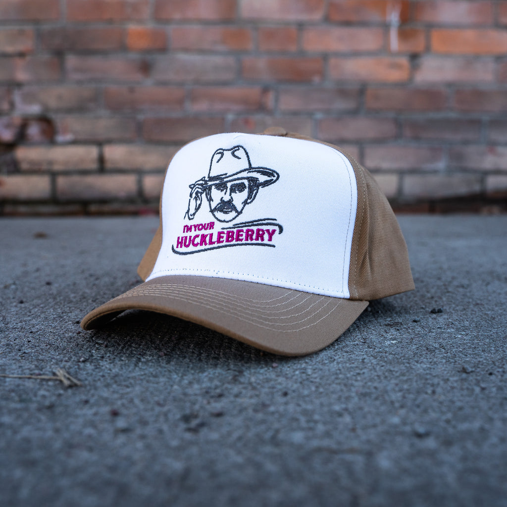 I'm Your Huckleberry Trucker - Khaki/White - The Montana Scene