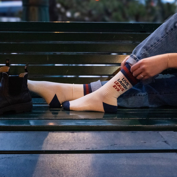 Live Laugh Leave By 9 Unisex Socks - The Montana Scene