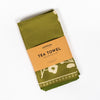 Floral Silhouette Tea Towel - Olive - The Montana Scene