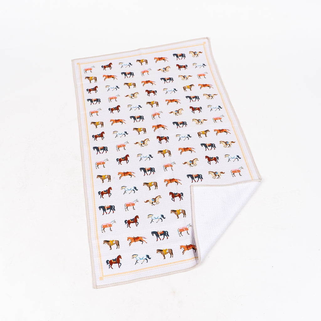 Horse Tea Towel - Off White - The Montana Scene