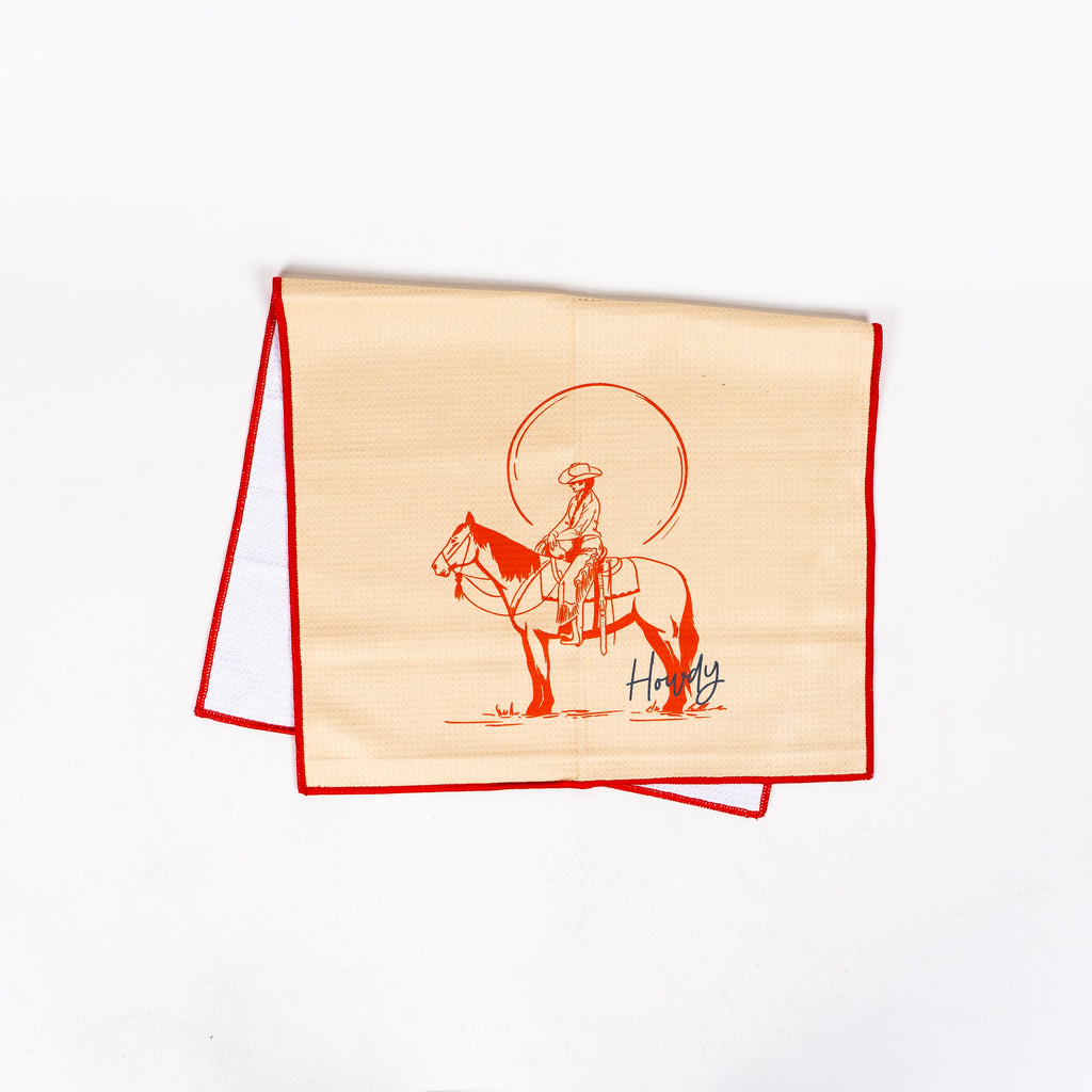 Howdy Tea Towel - Cream - The Montana Scene