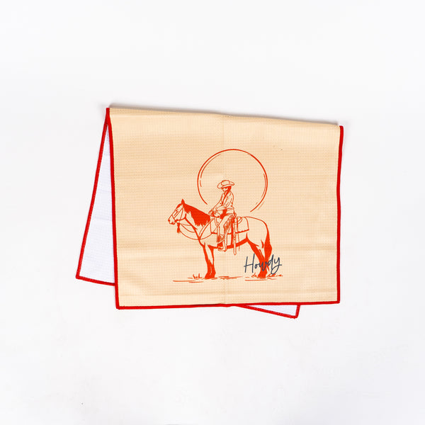 Howdy Tea Towel - Cream - The Montana Scene