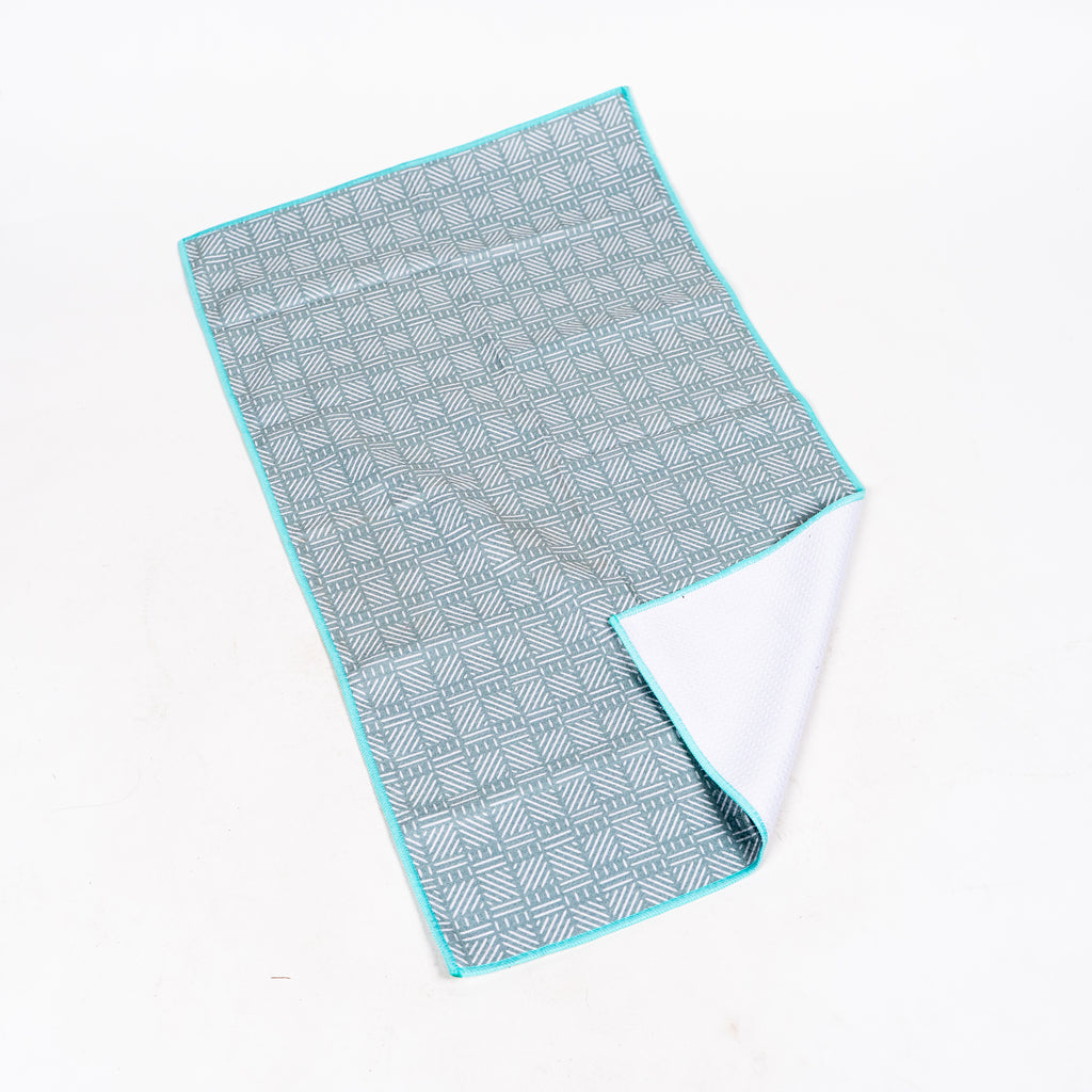 Geometric Pattern Tea Towel - Blue - The Montana Scene