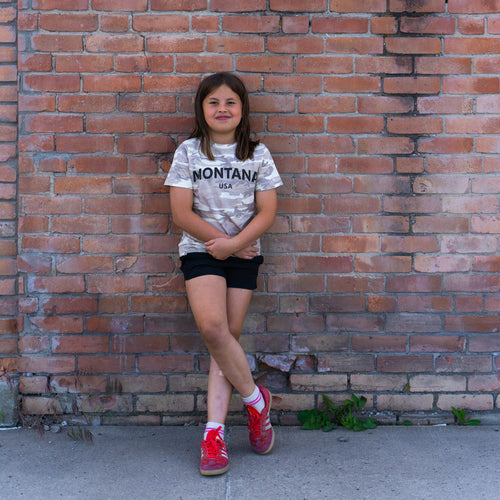 Montana USA Kids Tee - Natural Camo