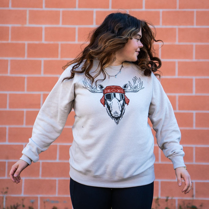 Eh Moose Unisex Pullover - Stone Heather