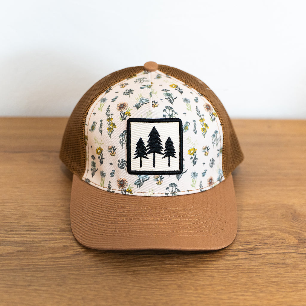 Three Tree Tri Tone Trucker-  Floral - The Montana Scene