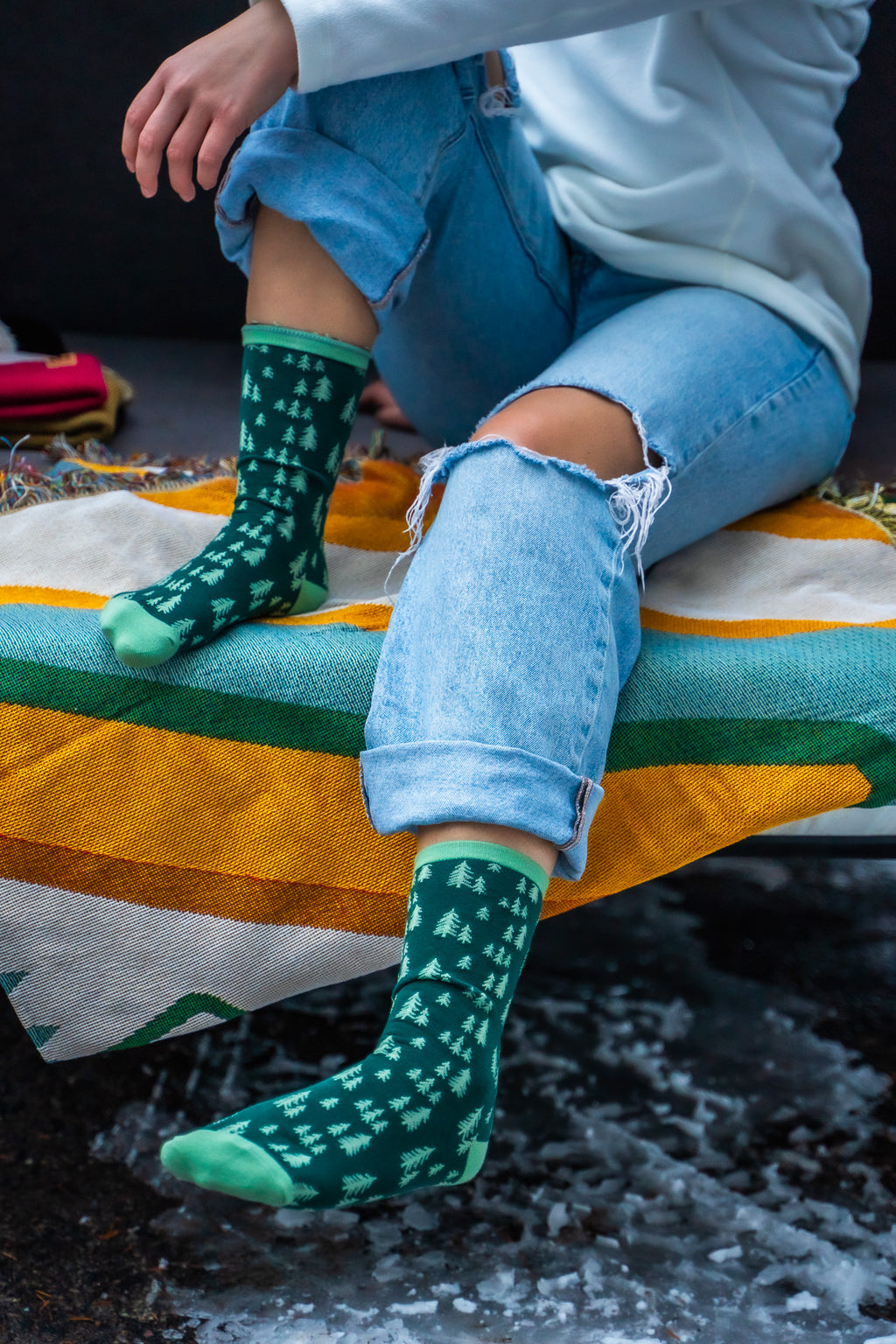Pine Trees Unisex Socks - The Montana Scene