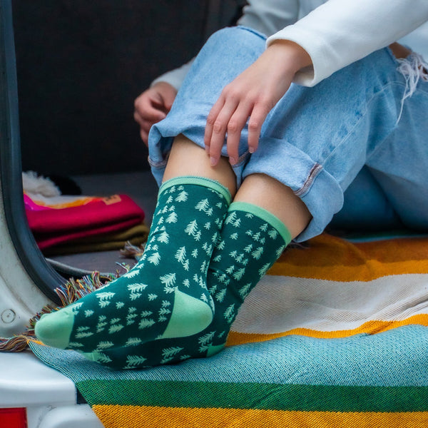 Pine Trees Unisex Socks - The Montana Scene
