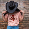The Hell I Won't Ladies Boxy Tee - Peachy