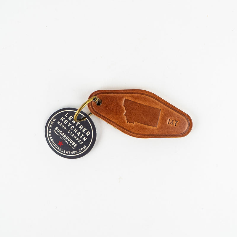 Montana Leather Keychain