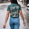 Fireside Unisex Tee - Blue Spruce - The Montana Scene