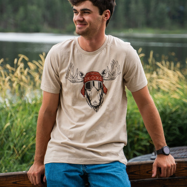 Eh Moose Unisex Tee - Tan - The Montana Scene