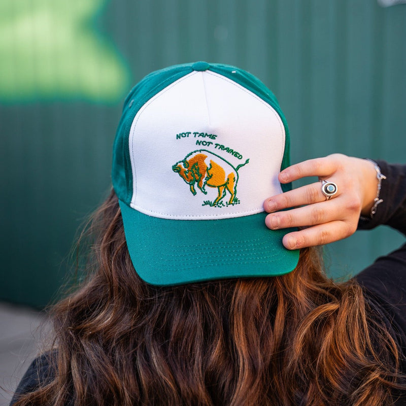 Not Tame Bison Trucker - Green/White
