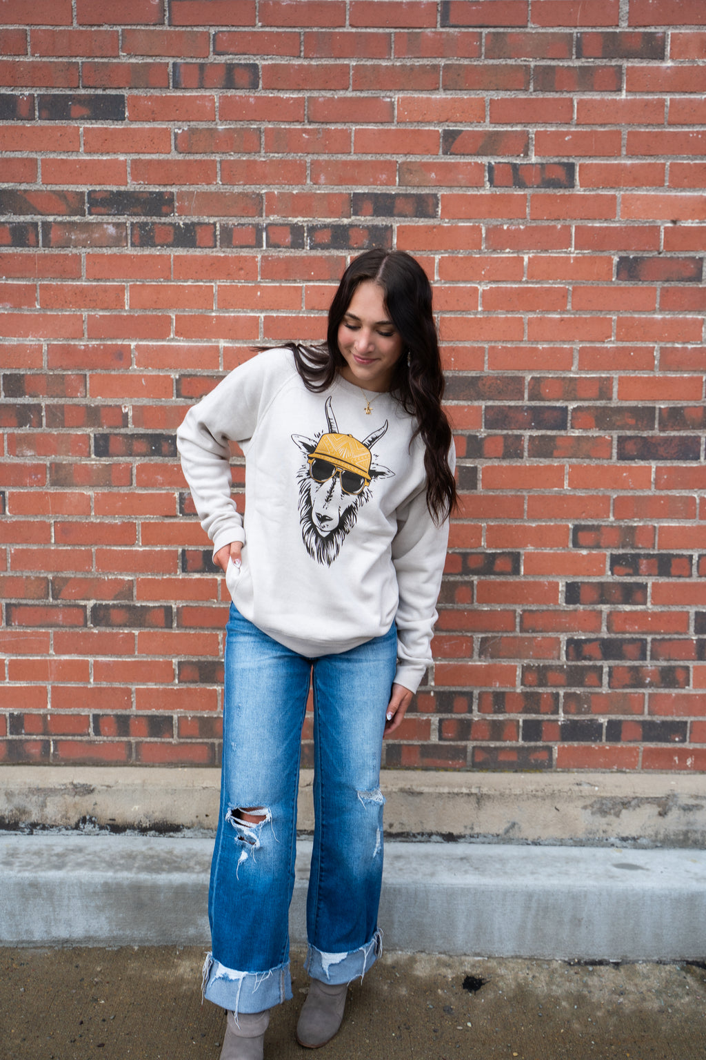 Oi Billy Unisex Pullover - Stone Heather - The Montana Scene