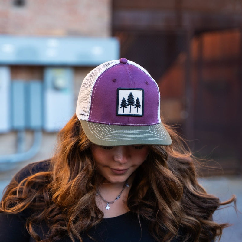 Three Tree Tri Tone Trucker-  Purple