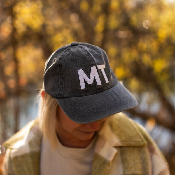 MT Dad Hat - Grey- Discontinued - The Montana Scene