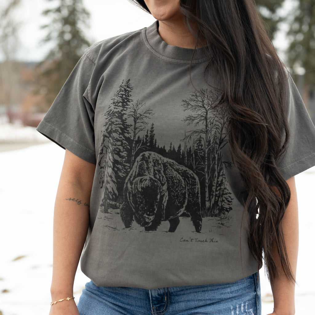 can't touch this bison graphic tee
