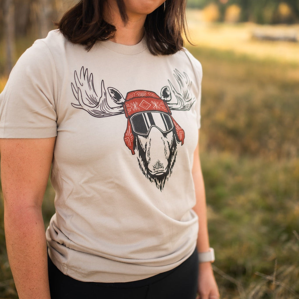 Eh Moose Unisex Tee - Tan - The Montana Scene