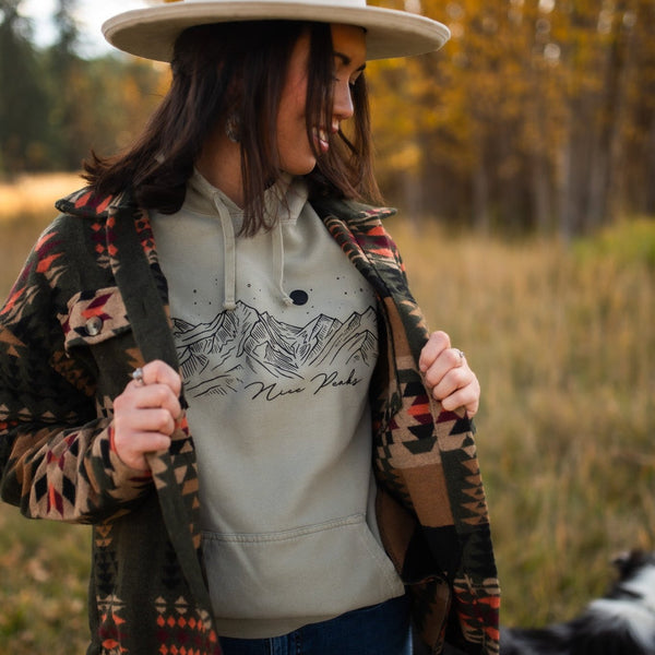 Nice Peaks Unisex Hoodie - Faded Fatigue - The Montana Scene