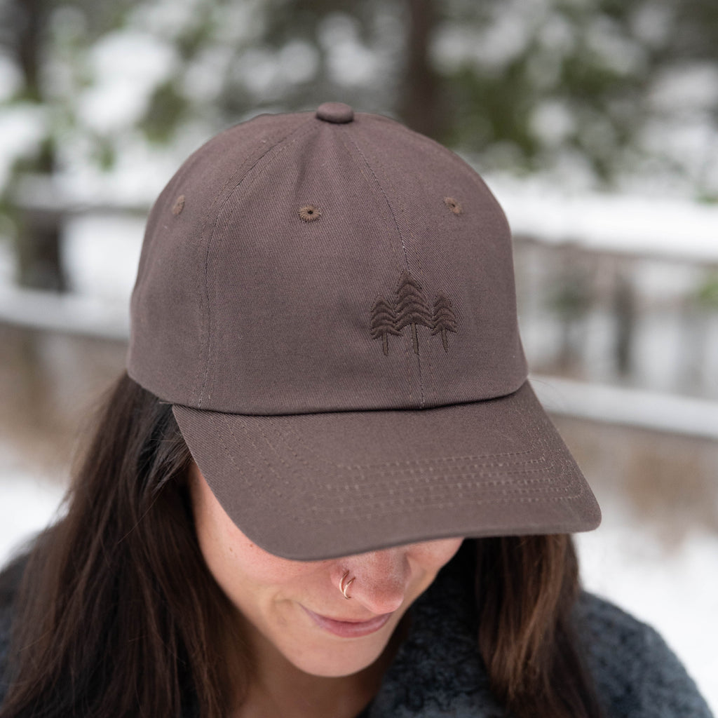 three tree embroidered dad hat