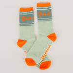 It's All Good Montana Unisex Socks - Orange/Dusty Blue - The Montana Scene