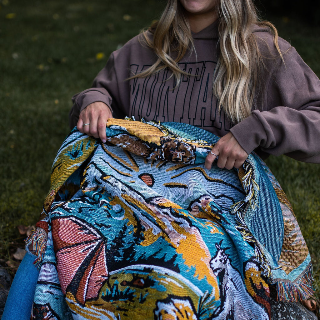 National Forest Knit Blanket - The Montana Scene