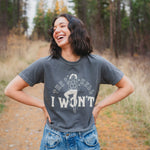 The Hell I Won't Ladies Boxy Tee - Pepper