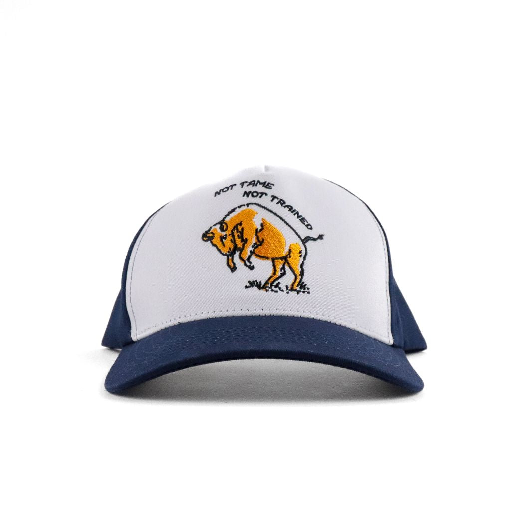 Not Tame Bison Trucker - Navy/White - The Montana Scene